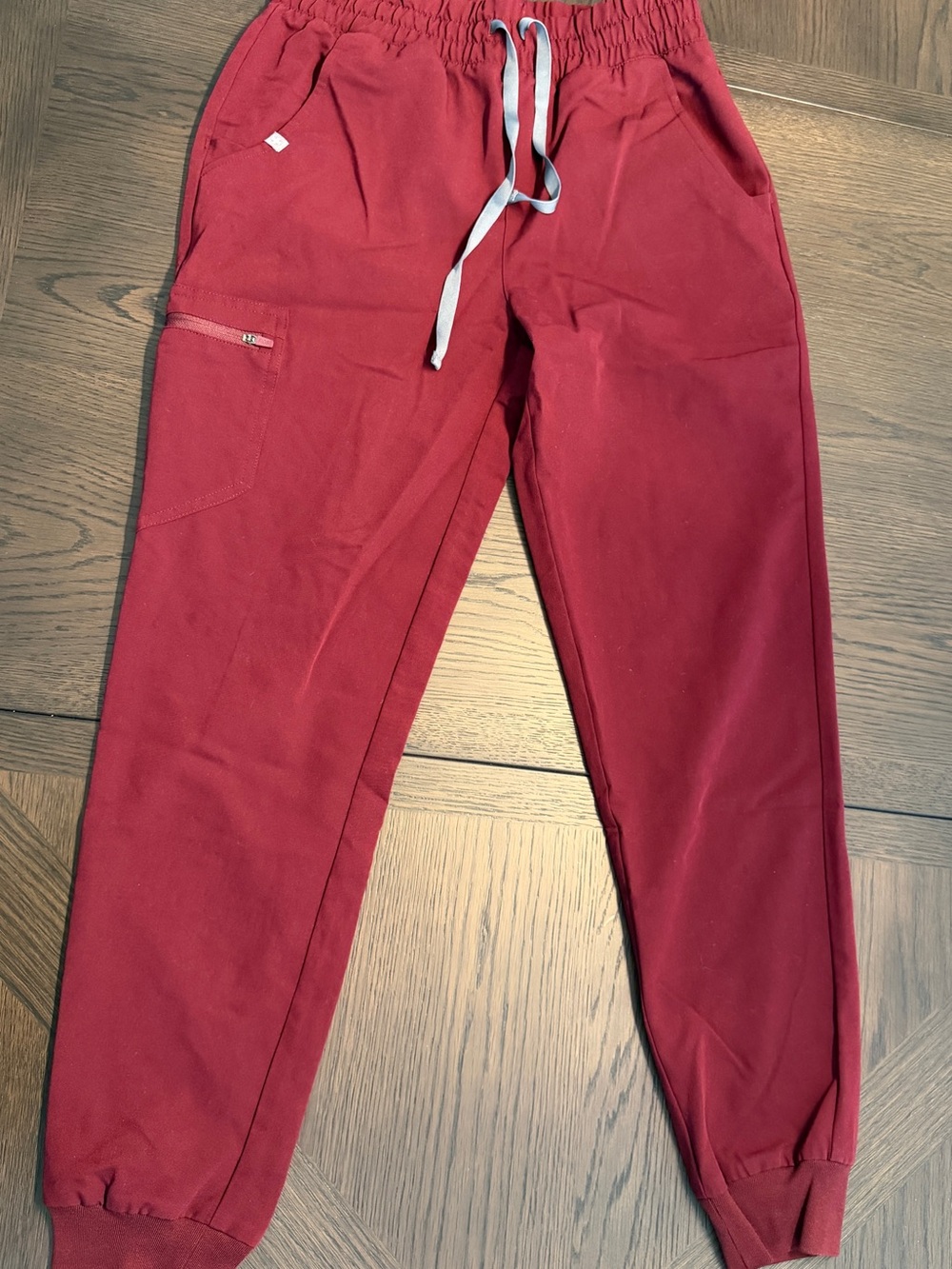 Figs Burgundy Zamora - High Waisted Scrub Pants